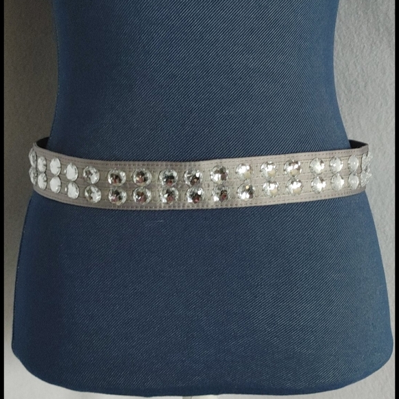 The Limited Silver Grey Rhinestone Belt - Picture 3 of 4